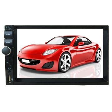 Doppel DIN 2DIN Universal Auto-Radio-MP5-Player mit Bluetooth-Lenkrad-Steuerung, Reverse Kamera Videoeingang, Taste 7 Farblicht, HD 1080p unterstützt